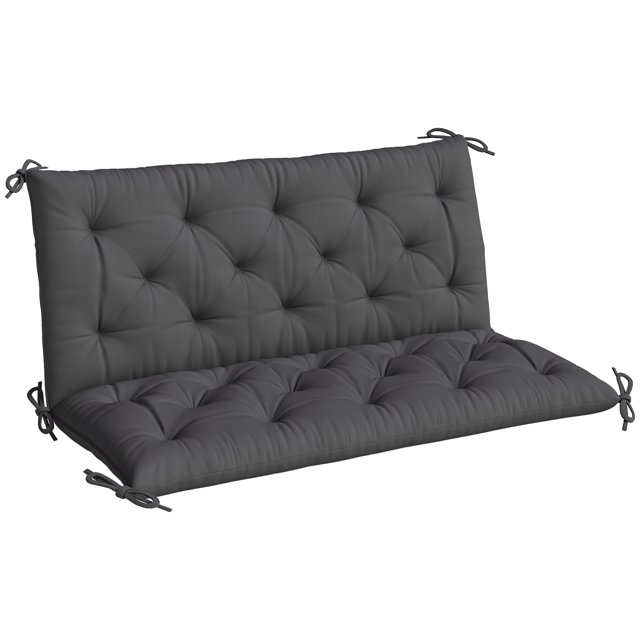 Outsunny 2 Seater Garden Bench Cushions, 4.7 Inch Thick Outdoor Soft Pad