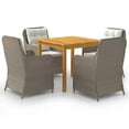 thumbnail image 1 of vidaXL 5 Piece Garden Dining Set Brown, 1 of 5