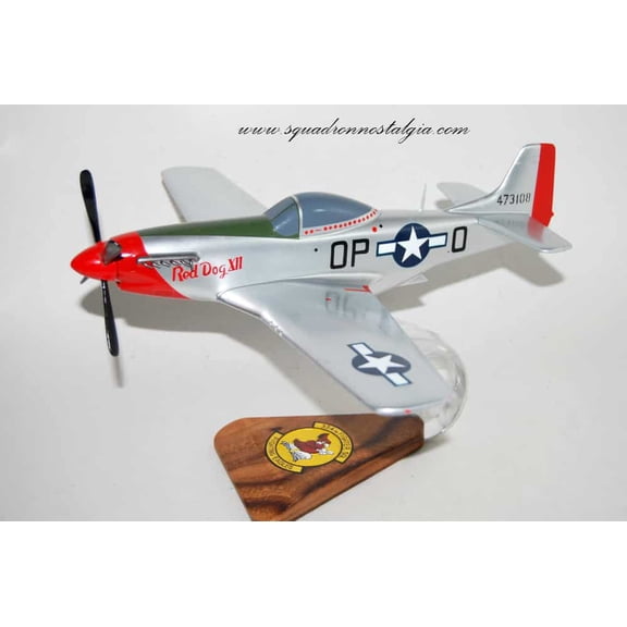 334th Fighter Squadron P-51  Mustang Model, Mahogany, 1/25 (15"X18") Scale, WWII, North American