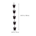 thumbnail image 2 of WEUVEB Gutter Rain Chain Rain Chain Fittings Black 1Pack Metal Drainage Solution, 2 of 8