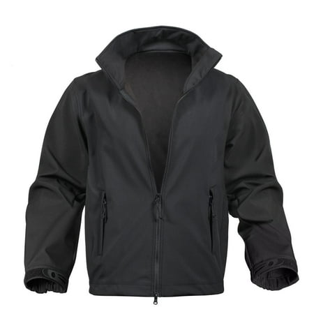 Rothco Soft Shell Waterproof Jacket, Black (Best Soft Shell Rain Jacket)