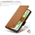 thumbnail image 2 of Compatible with iPhone 15 Wallet Case, Classic PU Leather Flip Folio Case with Card Holders Kickstand [Shockproof TPU Inner Shell] Phone Cover for iPhone 15, Brown, 2 of 7