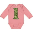 thumbnail image 3 of Inktastic Green Camo 1st Birthday Boys Long Sleeve Baby Bodysuit, 3 of 5
