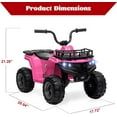 thumbnail image 2 of Jojoka 12V Kids ATV Ride On Car, Battery Powered Electric Ride On Toys for Toddlers with LED Lights, Music, High/Low Speeds, Treaded Tires, for 3-6 Years Old Boys & Girls, Pink, 2 of 7