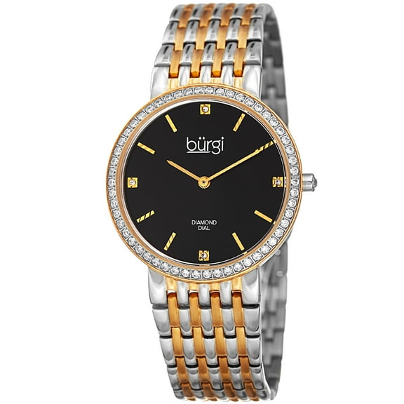 Women's Quartz Diamond Stainless Steel Two-Tone Bracelet Watch