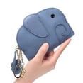 thumbnail image 3 of Monedero pequeño de piel de vaca suave y fino con diseño distintivo de elefante para mujer, 3 of 6