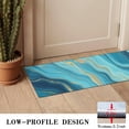 thumbnail image 3 of Blue Marble Gold Wave Pattern Door Rugs,Washable Non Slip Door Mats Indoor,Decorative Door Mats,Entry Mat Indoor for Entrance,Bedroom,Kitchen,Bathroom,16"x47", 3 of 6