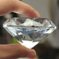 thumbnail image 2 of Grofry 40mm Clear Paperweight Faceted Cut Glass Giant Artificial Diamond Jewelry Decor, 2 of 5