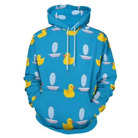 Yellow Ducks And Toilets Pattern 3D Print Hoodie Men Women Autumn Thin Pullover Sweatshirt Vintage Streetwear Tops