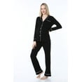 thumbnail image 3 of LVMA9550 - Women's Maternity Nursing Pajamas Hospital Set Soft Long-Sleeved Button Tops PJ Pants Sleepwear Set, 3 of 29