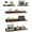 Brown, variant on 36 Inch Large Floating Shelves for Wall Set of 5, Black Wood Wall Shelves for Bathroom, Bedroom, Kitchen, Living Room Storage, Wooden Picture Ledge