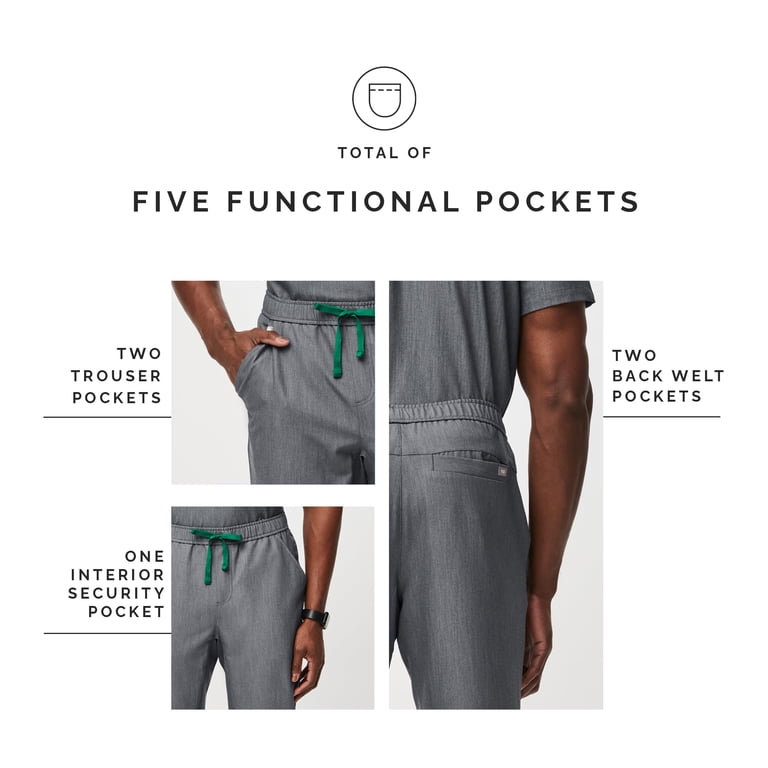 FIGS Tansen Jogger Scrub Pants for Men - Graphite, Short M