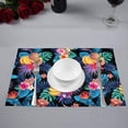 thumbnail image 2 of MKHERT Tropical Fruits, Palm Leaves and Flowers Placemats Table Mats for Dining Room Kitchen Table Decoration 12x18 inch,Set of 4, 2 of 4
