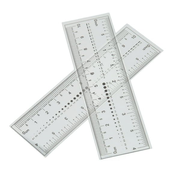 10PCS Fake Nails Measuring Ruler Professional Portable Transparent Nail Art PVC Soft for Tool