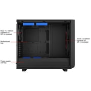 Fractal Design Meshify 2 Computer Case - Tower - Black - Steel, Tempered Glass - 8 x Bay - 0 - EATX, ATX, Micro ATX, Mini ITX Motherboard Supported - 9 x Fan(s) Supported - 0 x External 5.25 Bay -...
