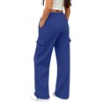 thumbnail image 6 of ShomPort Boys Cargo Pants Elastic Waist Drawstring Straight Leg Cargo Sweatpants with Pockets Casual Kids Uniform Pant, 6 of 8