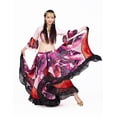 thumbnail image 6 of 90CM/96CM((35.4 inch/37.8 inch) Chiffon Flower Print  Huge Skirt Swing Dress Belly Dance Skirt Gypsy skirt, 1 Coat +1 Skirt,pink,96cm(37.8 inch), 6 of 11