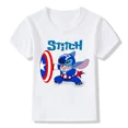 thumbnail image 3 of Camiseta de algodón con estampado de puntadas de verano para niños, nueva camiseta Kawaii de Disney para niños y niñas, ropa informal, camisetas de dibujos animados Harajuku para niños, camisetas para, 3 of 5