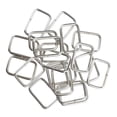 thumbnail image 1 of 20 anillas de metal con hebilla cuadrada para correa de bolso, ideales para hacer bolsos. 25x16x2.8mm plata, 1 of 9