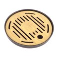 thumbnail image 2 of Bamboo Round Tea Tray Teapot Mat Serving Tray Drainage Water Storage Tea Set Home Supplies, 2 of 8