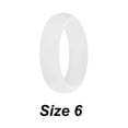 thumbnail image 2 of White Silicone Wedding Ring Band Woman Temporary Thin Rubber Flexible Gym Women, 2 of 2