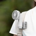 thumbnail image 6 of Gumesh Portable Handheld Mini Clip-On Fan – Mini Handheld Desktop Fan with Strong Clip for Bike, Golf Cart, Quiet Personal Fan for Outdoor Travel (White), 6 of 6