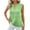 Green-women's linen tank, variant on Dazajoo Womens Cotton Linen Tank Tops Loose V Neck Casual T Shirt Sleeveless Stand Collar Tunic Blouses Summer Basic Tank Shirts,Red,S