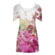 thumbnail image 4 of ICHUANYI Clearance Women‘s Summer Dresses Print Short Sleeve Off Shoulder Round Neck Dress(Hot Pink, XXL) ICHUANYI WER2023081007494, 4 of 5