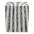 thumbnail image 6 of Diamond Sofa MOSAICETBI Mosaic End Table with Bone Inlay & Linear Pattern, Black & White, 6 of 7