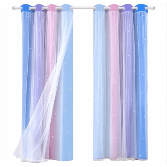2piezas Cortinas Para Niño Modelo Azul