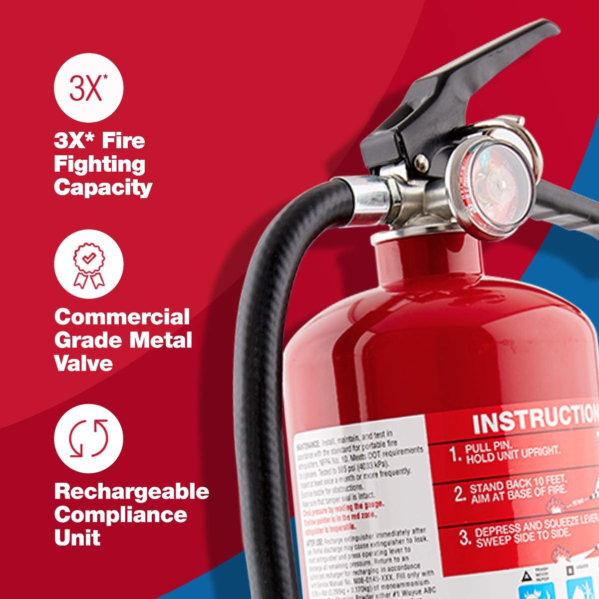 First Alert Pro5 Rechargeable Heavy Duty Fire Extinguisher - UL