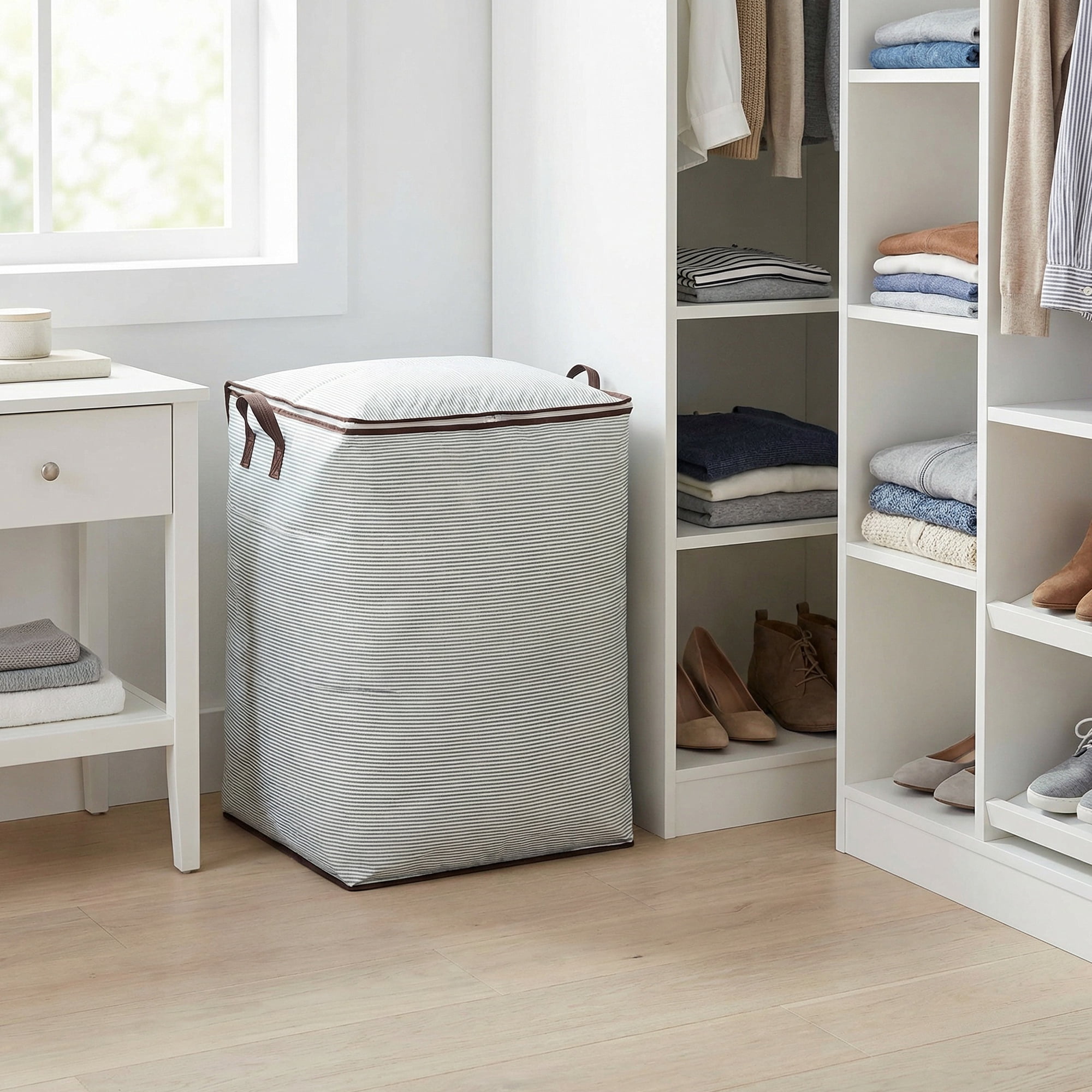 Unique Bargains Clothes Storage Bag for Organizing with Handle Green 19.7" x 19.7" x 27.6"