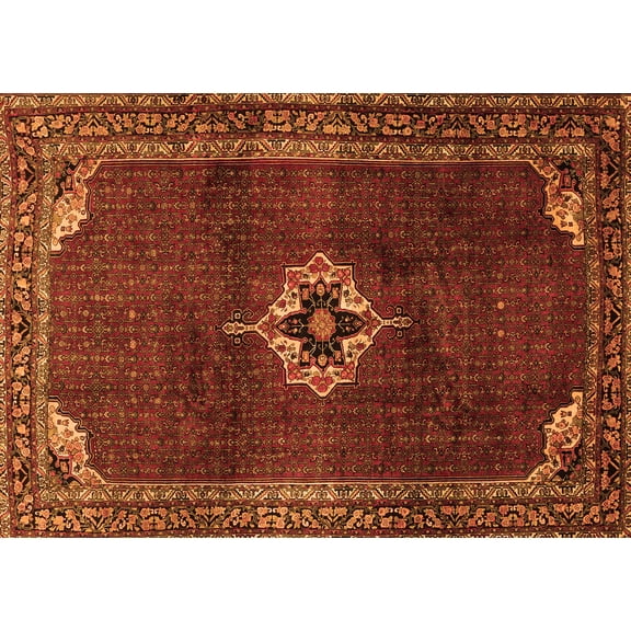 Ahgly Company Indoor Rectangle Persian Orange Traditional Area Rugs, 5' x 7'