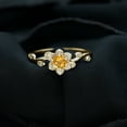 thumbnail image 3 of Rosec Jewels Nature Inspired Floral Ring for Women, Citrine Ring with Diamond - AAA Grade, 18K Yellow Gold, US 10.00, 3 of 5