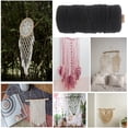 thumbnail image 2 of KAKOWELY 1PC 100M Long 3MM Wide Natural Cotton Thread Braided Cotton Rope Tapestry Knitting Thread Multi-purpose Manual Woven Rope for Hanging Carpet Craft Making (Black),3937"X0.12"X0.12", 2 of 5