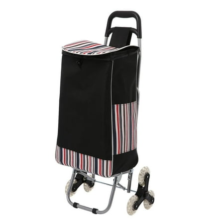 Shopping Trolley Wheels (Folding Trolley Dolly Shopping Cart, Shopping Cart Folding Cart for Shopping, Waterproof Grocery Laundry Utility Cart Stair Climbing Trolley Dolly with Wheel, Max Load Capacity 150)