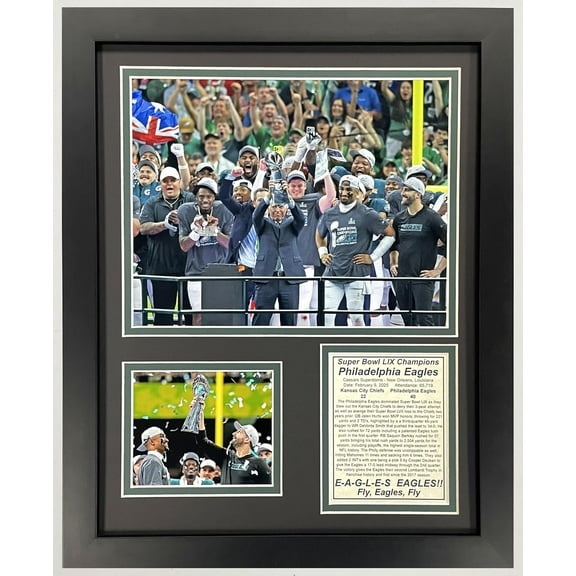 Philadelphia Eagles | 2024 Super Bowl LIX Champions | 12"x15" Framed Photo Collage | Podium