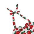 thumbnail image 5 of CPNG Girls Summer Halter Dress Sleeveless Polka Dot Printed Solid Color Vintage Retro Dress Fashion Casual Pleated A Line Dress, 5 of 7