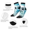 thumbnail image 5 of Fuzoiu Swimming Cat Goggles Print Adult Socks, Crew Moisture-wicking Socks, Unisex Cushion Crew Socks,Casual Sports Ankle Socks, 5 of 7