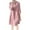 Pink, variant on biudgviw Plus Size Dresses for Women Casual Long Sleeve Cotton Linen Midi Dress Fall Flowy Pleated Buttons down Blouses Dress