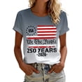 thumbnail image 2 of Only Moment American Pride Graphic Tee Crew Neck Short Sleeve Patriotic Graphic Tee 4th of July Independence Day Shirt Casual Short Sleeve Tops Light Blue,2XL, 2 of 9