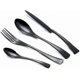 thumbnail image 1 of Stainless Steel Cutlery Set Knife Fork Spoon Tablewareblack 4pcs, 1 of 5