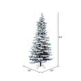 thumbnail image 3 of Vickerman 6.5' Flocked Utica Fir Slim Artificial Christmas Tree, Multi-Colored LED Lights, 3 of 6