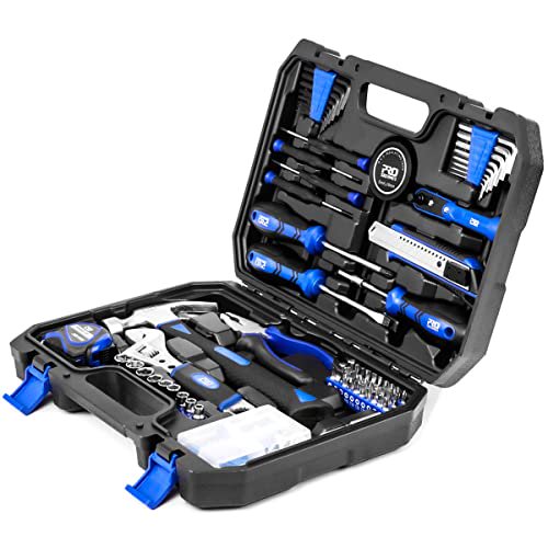 Ensemble d'Outils de Réparation pour la Maison de 120 Pcs, PROSTORMER Trousse d'Outils Manuels Ménagers Généraux avec Étui de Rangement pour Boîte à Outils pour Appartement, Garage, Résidence Étudiante et Bureau