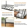 thumbnail image 4 of Twin Over Full Bunk Beds for Teens, LEGAHOME Heavy-Duty Metal Bunk Bed with Under-Bed Storage, 350lbs Capacity Space-Saving Bunkbeds Frame with Full-Length Guardrail, Black, 4 of 9