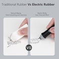 thumbnail image 2 of ZOUSSIQI Electric Eraser Kit for Artists Automatic Pencil Eraser Battery Operated with 20 Eraser Refills Detailer Tool for Artists Sketching Pencils/Drafting Pencil/Graphite/Drawing(Black) CJCA-23920, 2 of 9