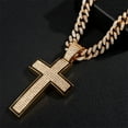 thumbnail image 4 of Men Women Hip Hop Cross Pendant Necklace With Crystal Cuban Chain HipHop Iced Out Bling Necklaces Fashion Charm Jewelry, 4 of 6