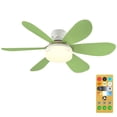 thumbnail image 1 of Likrtyny Ventiladores Techo 2 en 1 Con Sincronización Luces LED para Cafeterías Patio (verde), 1 of 9
