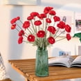thumbnail image 7 of Artificial Ranunculus Flowers Persian Buttercup,4 Heads Vintage Long Stems Flowers for Home Wedding Decoration Bride Bouquet Rose for Flowers Crafts Floral Arrangement （Red）, 7 of 7