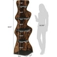 thumbnail image 5 of Tribesigns 5-Tier Corner Shelf, Freestanding Display/Storage Rack, Rustic Brown & Black, 5 of 8